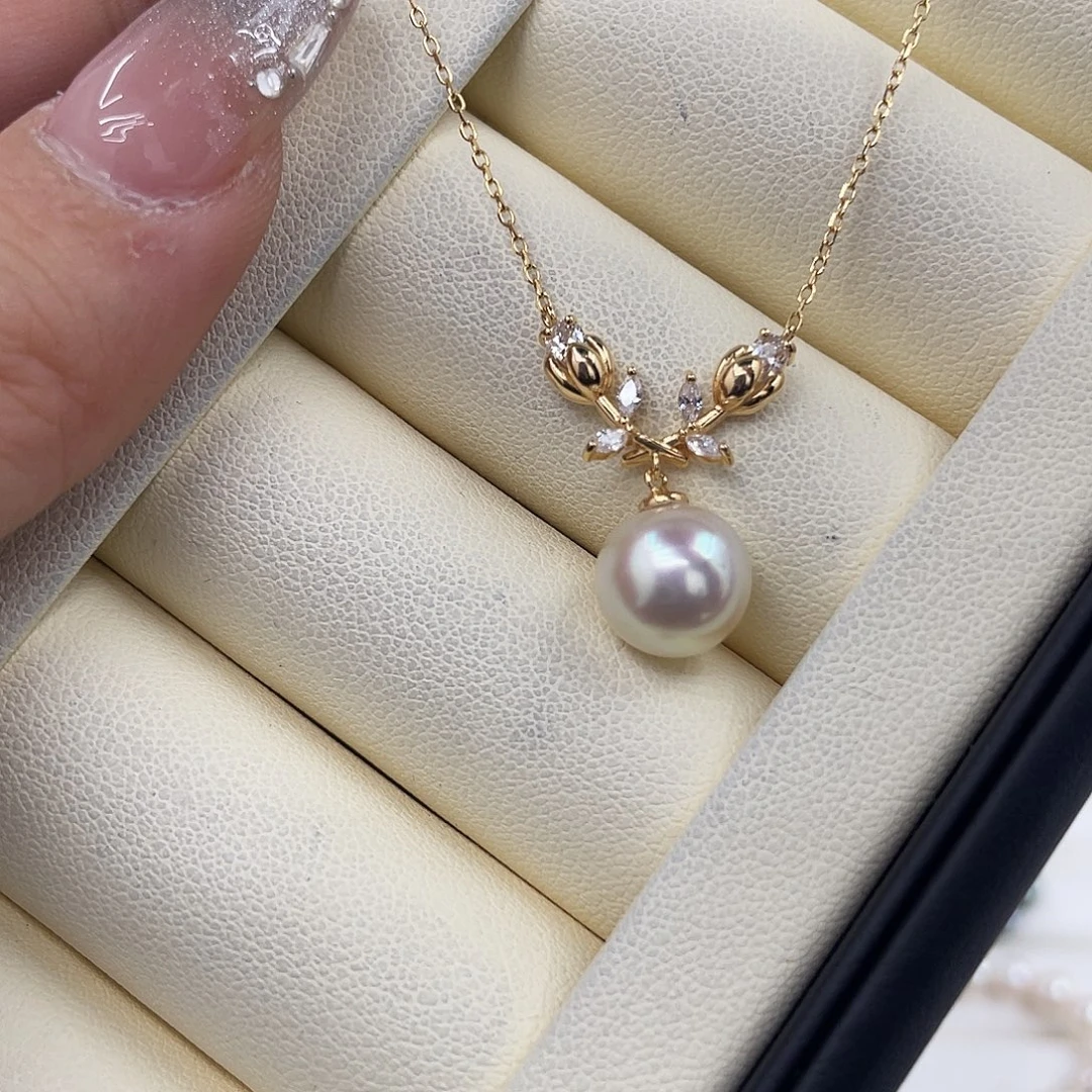 银S925镶嵌海水珍珠颈饰