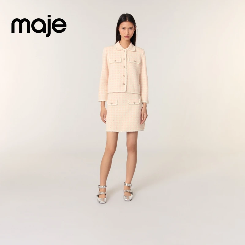 暖系穿搭|Maje 2025秋冬新款女装针织开衫MFPCA00567