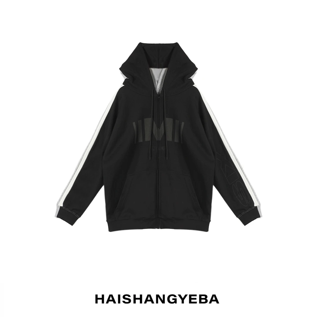 【海上叶爸】新款2025春秋百搭棉男女同款一衣三穿宽松长袖卫衣