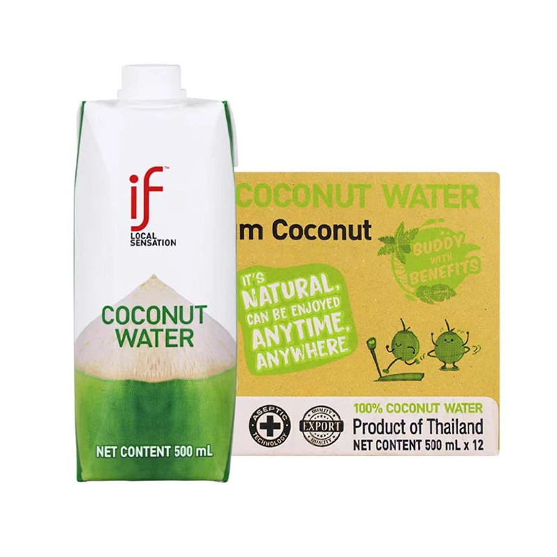 if椰子饮料 500ml*12瓶整箱 if100%椰子水