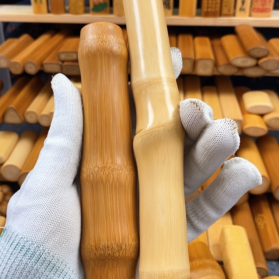 竹实心竹短手持带节异形