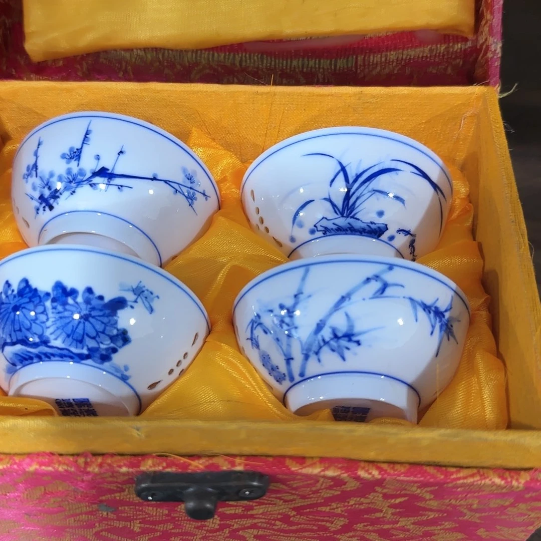 双板桥柴窑梅兰竹菊一套