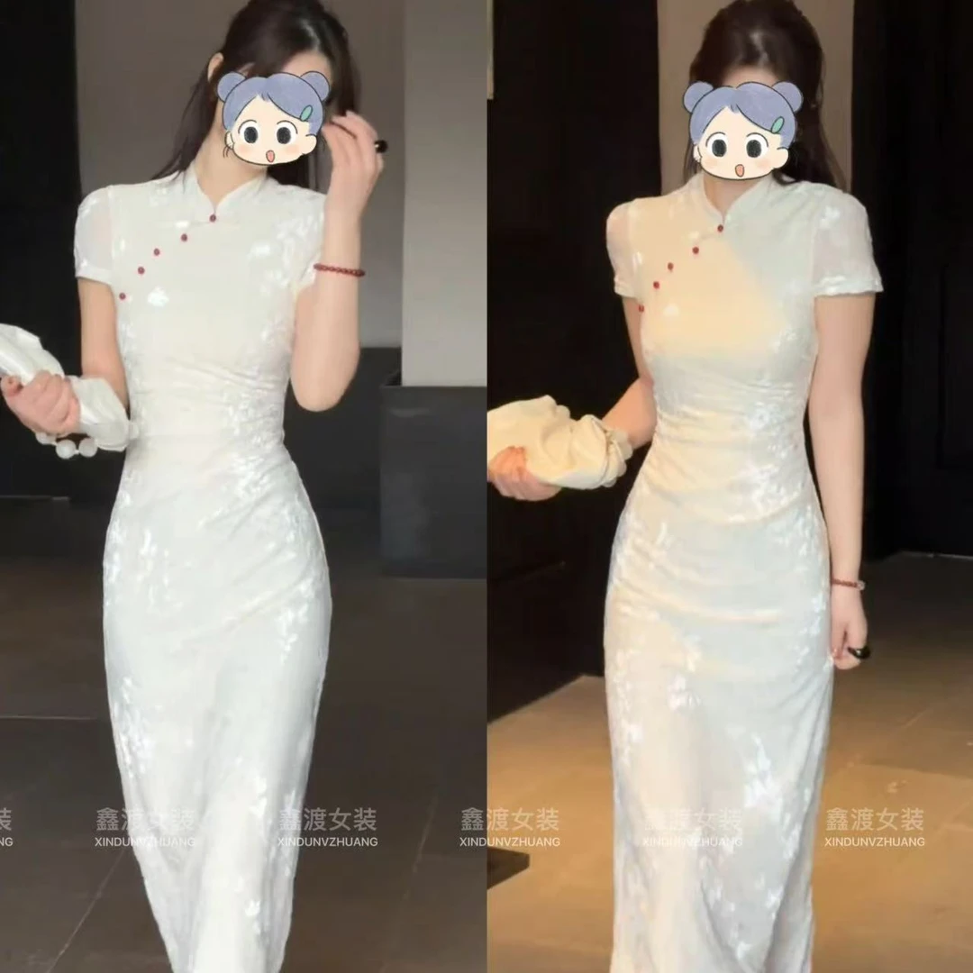 2025夏季新款时尚显瘦气质女士网红洋气连衣裙百搭款D9582