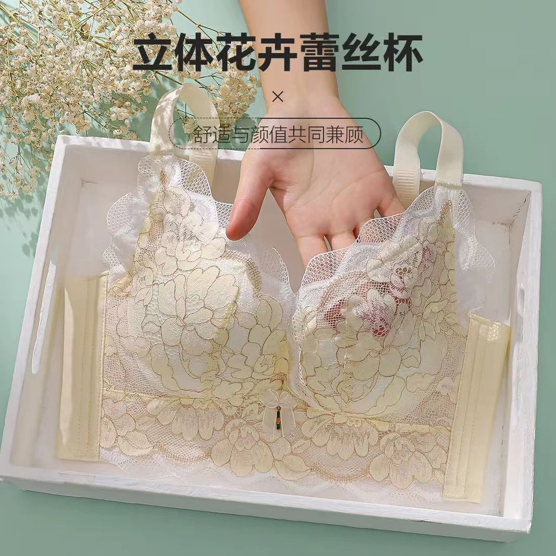 买一送一【列维斯院线版】小胸聚拢收副乳防下垂内衣女士刺绣文胸6