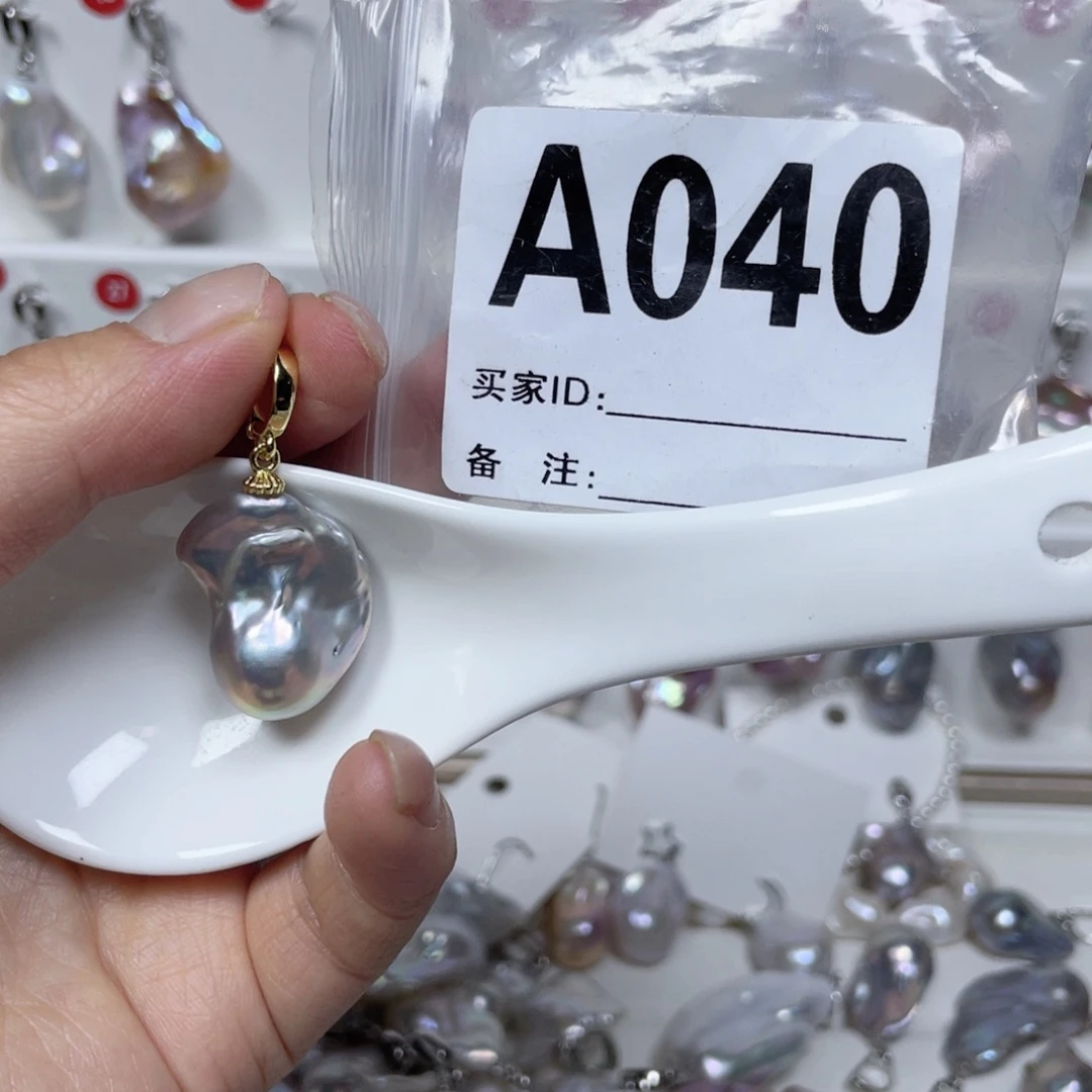 淡水珍珠巴洛克银S925镶嵌