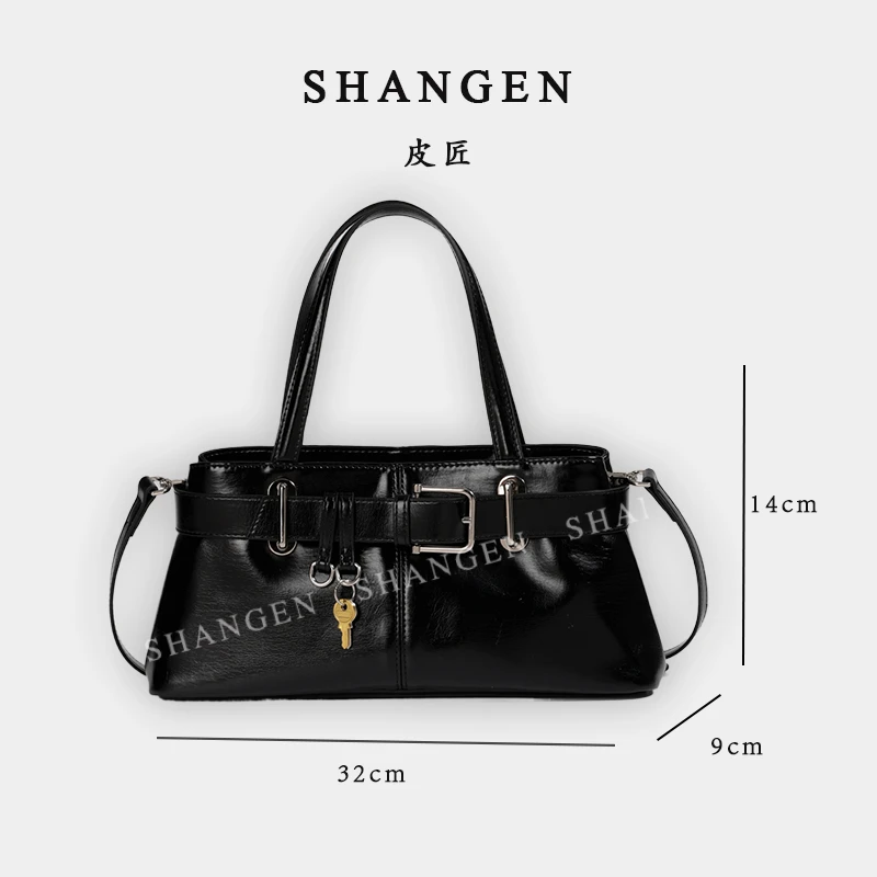 【尚恩CC】SKL-7319-黑色-轻奢时尚女士新款手提单肩斜挎包