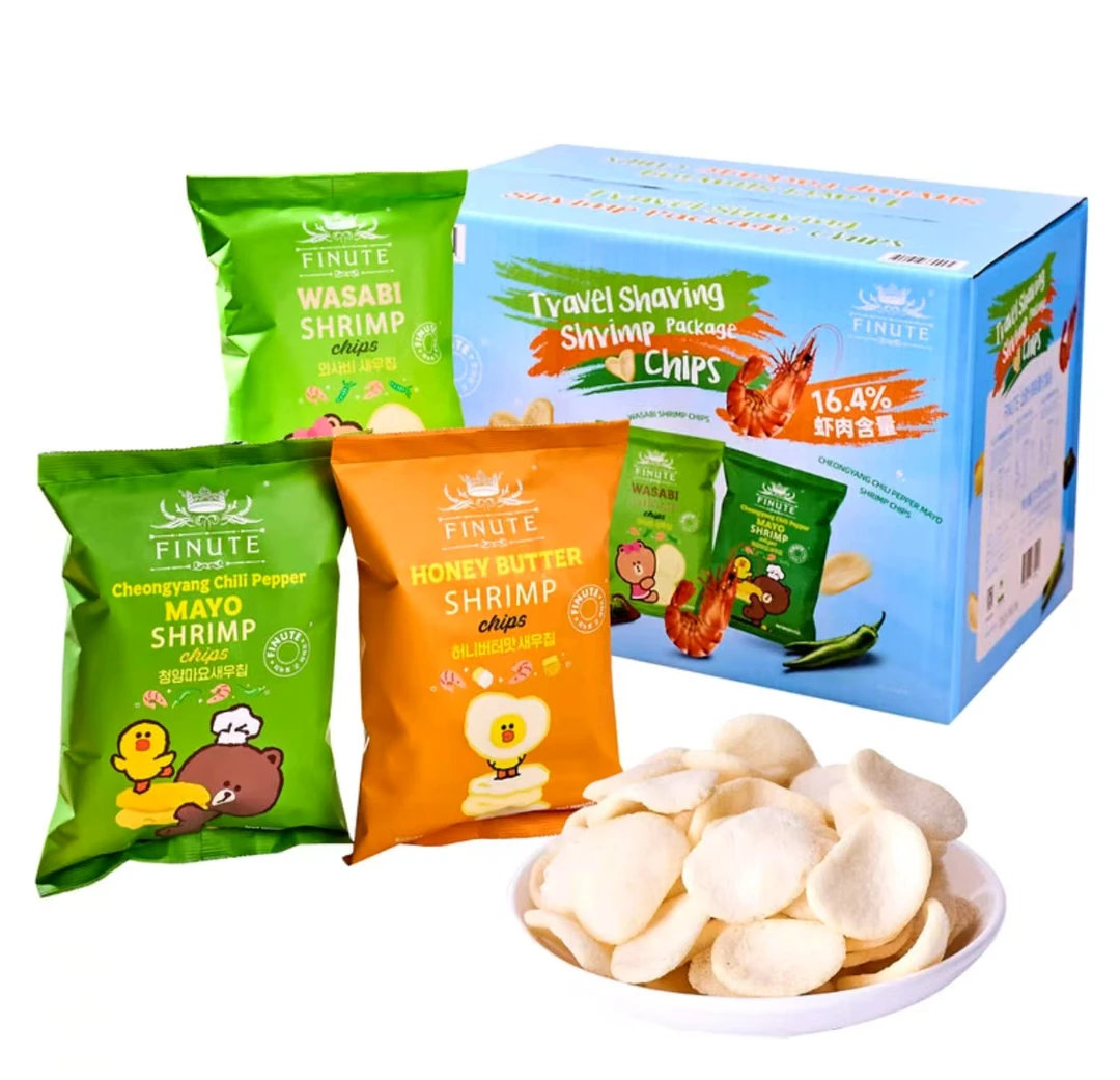 【山姆甄选】趣莱福虾片出游分享装韩国进口膨化食品网红休闲零食