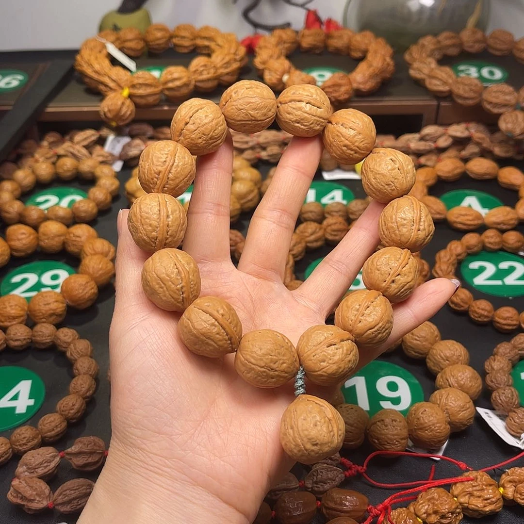 文玩核桃手串21尺寸胖敦