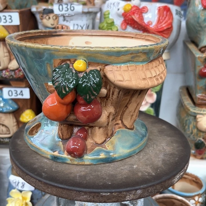 紫砂花盆粗陶材质多肉花盆