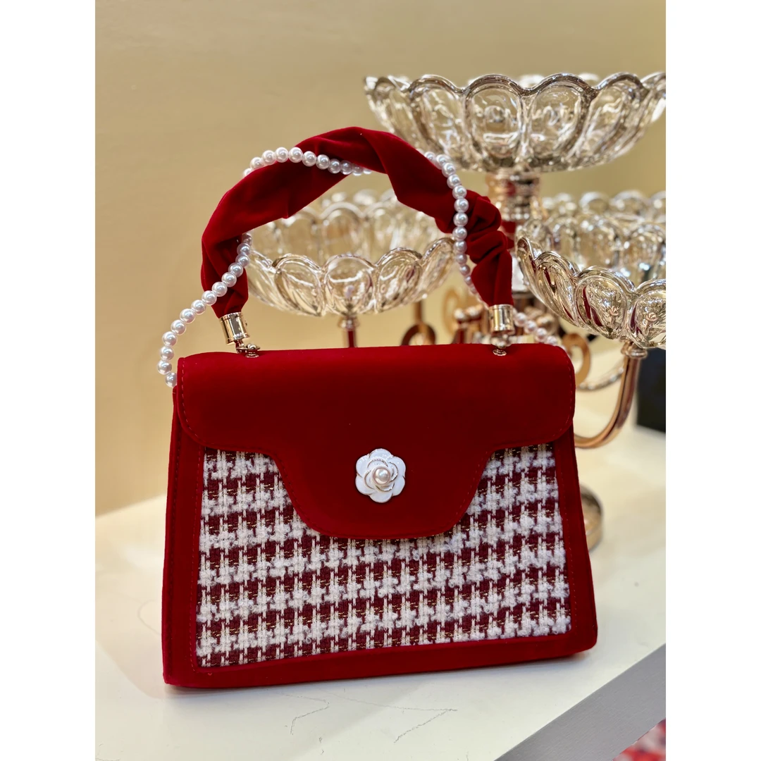 HY红色时尚单肩斜挎包包时尚女包高档女士包库存一单拼手速