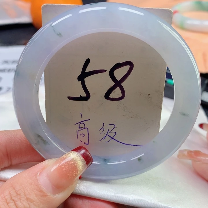 翡翠手镯未镶嵌天然翡翠胖圆55圈口