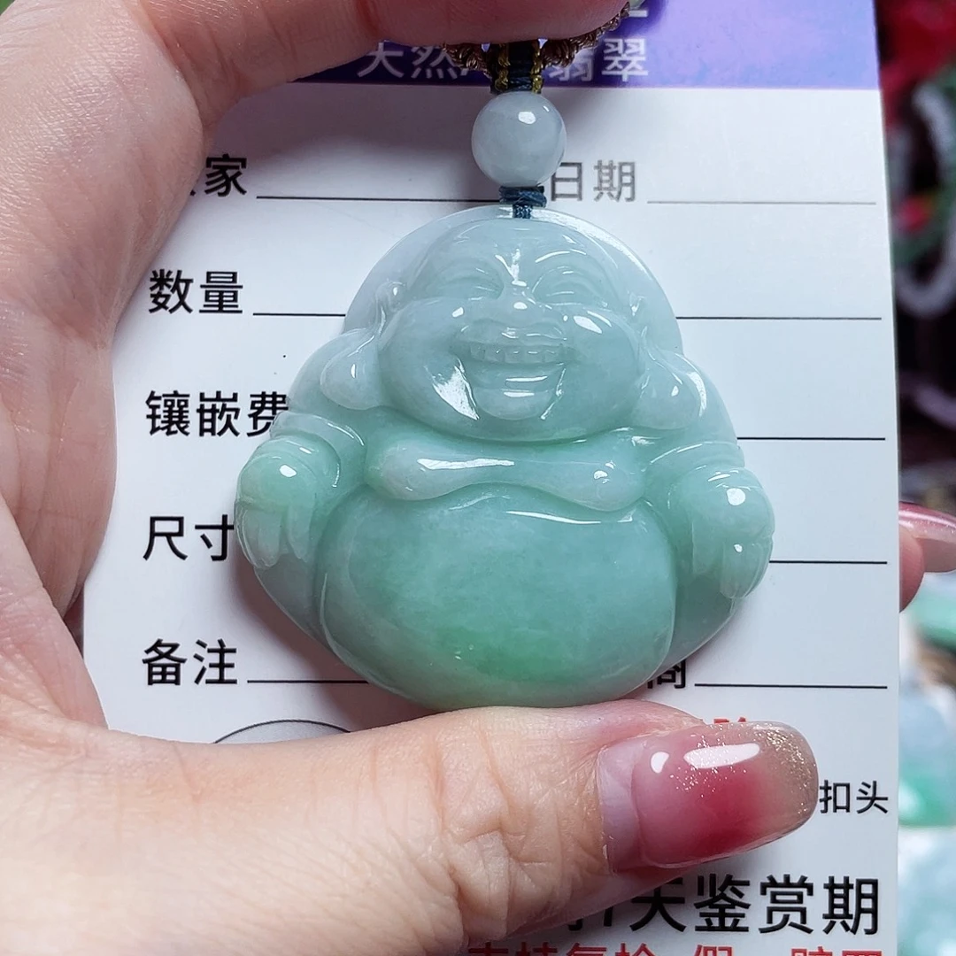 翡翠未镶嵌颈饰佛公18