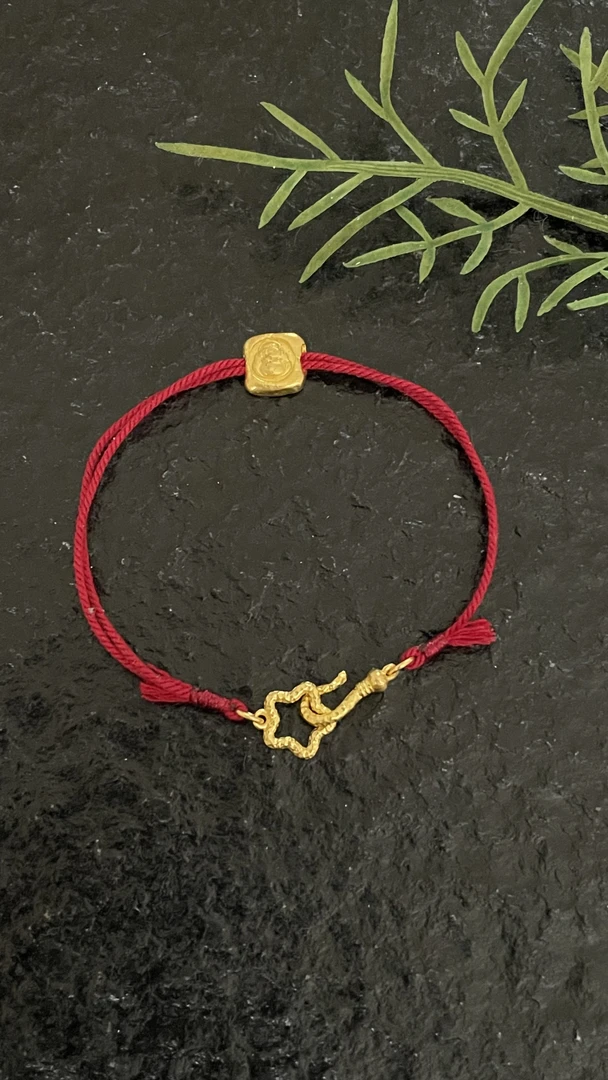 唯金珠宝 足金手工金手绳