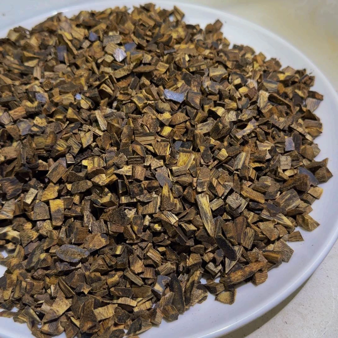 沉香沉香碎屑虎斑紫棋碎料100克！！！