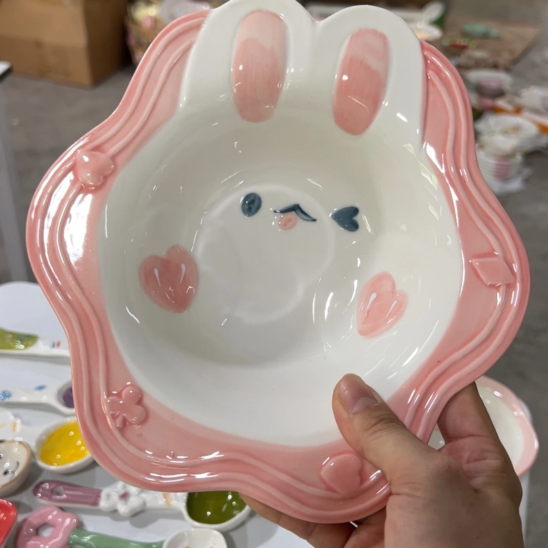摆件高温陶瓷釉下彩正品！三件套