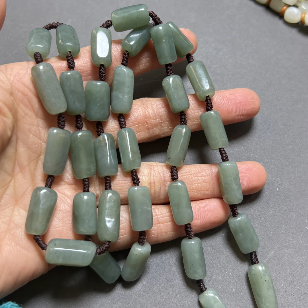 天然和田玉且末蓝挂件链  卡8左右 加长