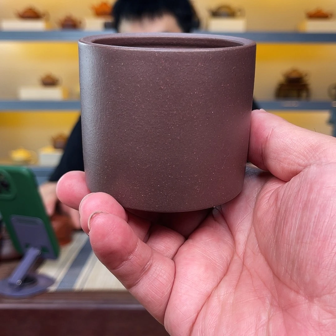 茶壶紫砂四底直筒杯