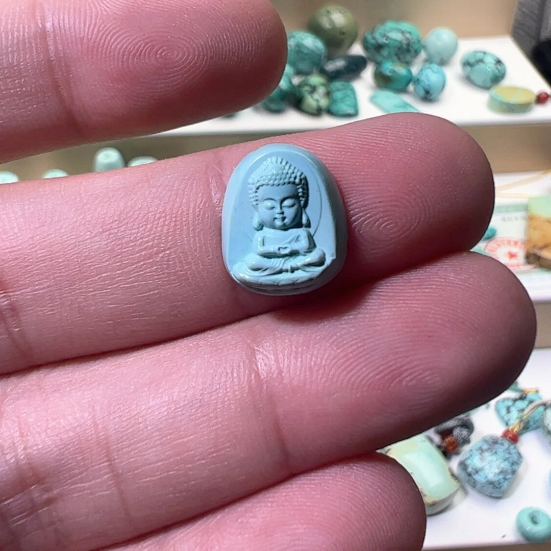 绿松石宝宝佛未镶嵌
