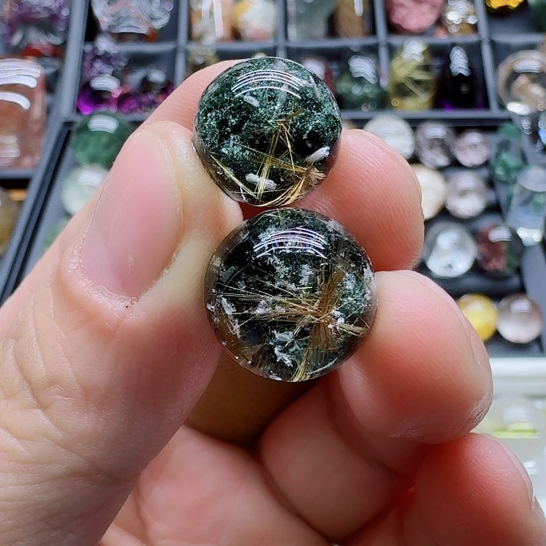 深***色水晶珠宝半成品银S925镶嵌