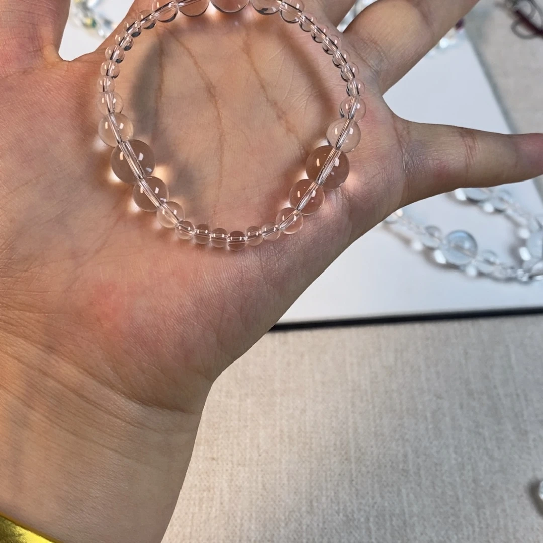 水晶手串未镶嵌手串白水泡泡珠