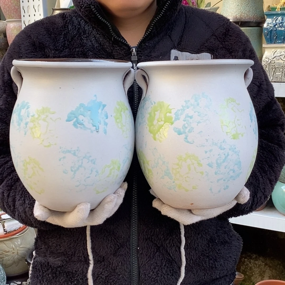 紫砂花盆口20高24福利俩个