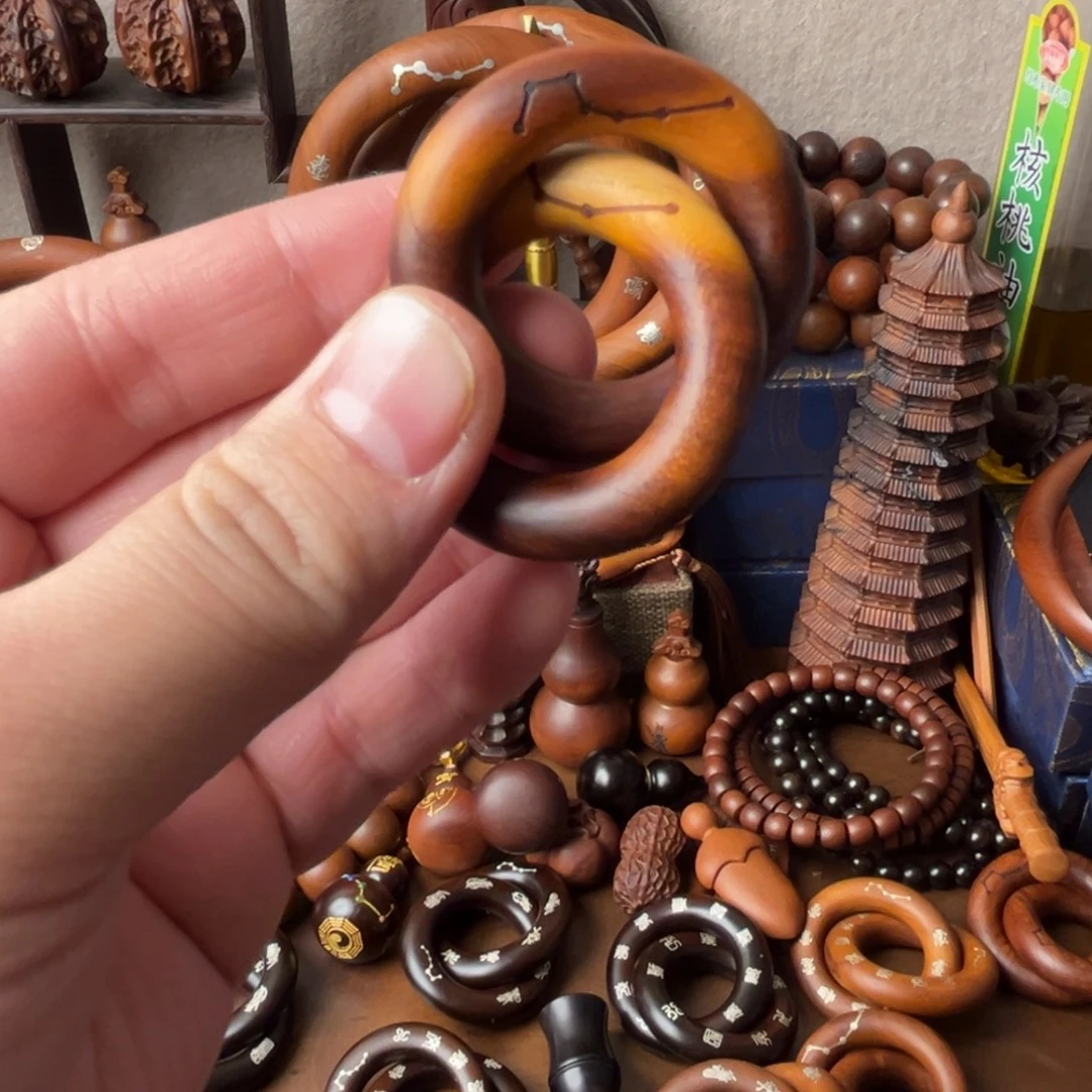 枣木桃木老料乾坤圈六七星2.5