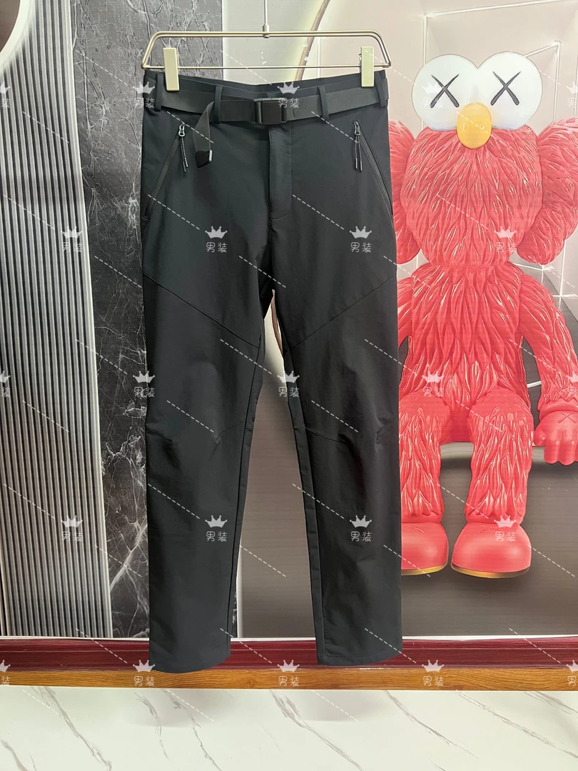 长裤修身户外防风加厚毛边刺绣休闲秋季休闲裤