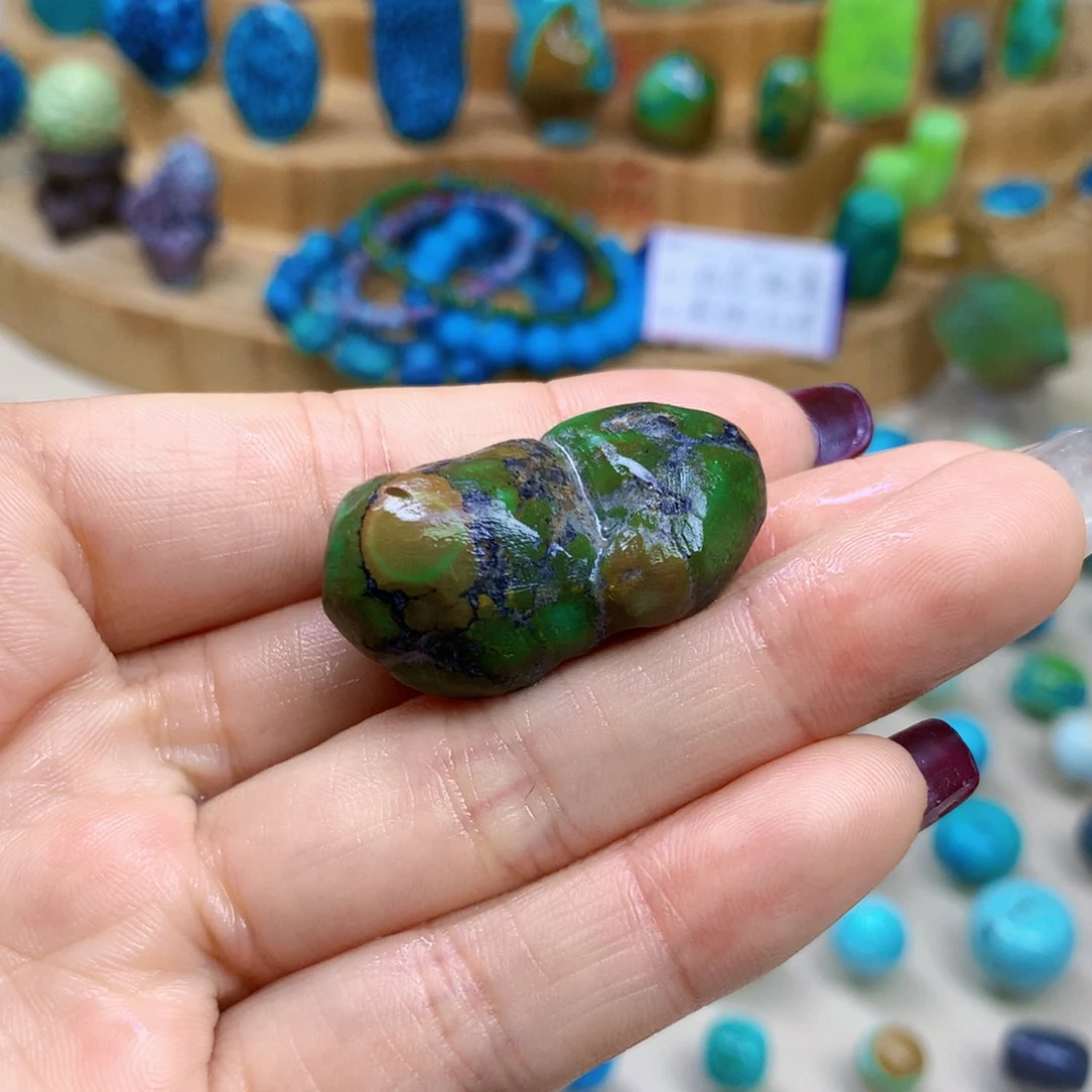 绿松石未镶嵌三彩随行