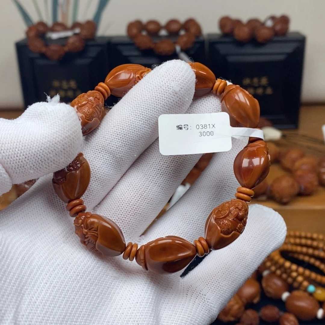 手串橄榄核许静健老师鲨鱼背财神