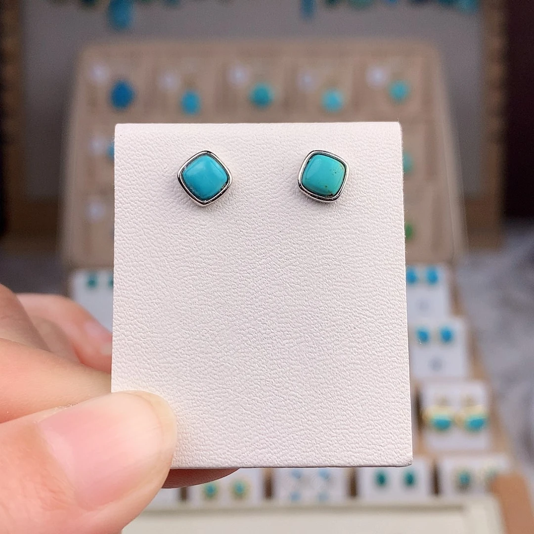 绿松石戒指银S925镶嵌