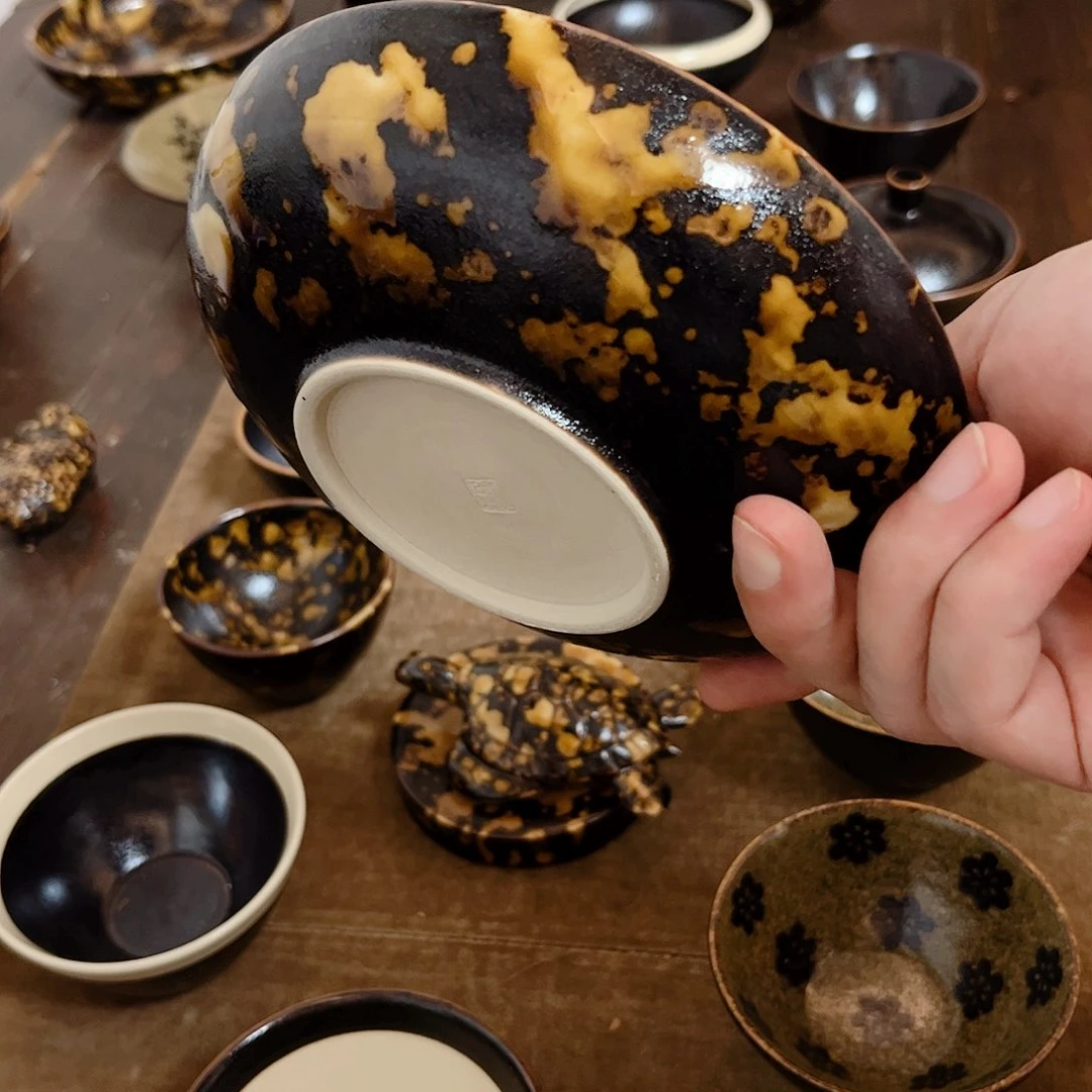 y***n茶盏吉州窑柴窑戴帽盘