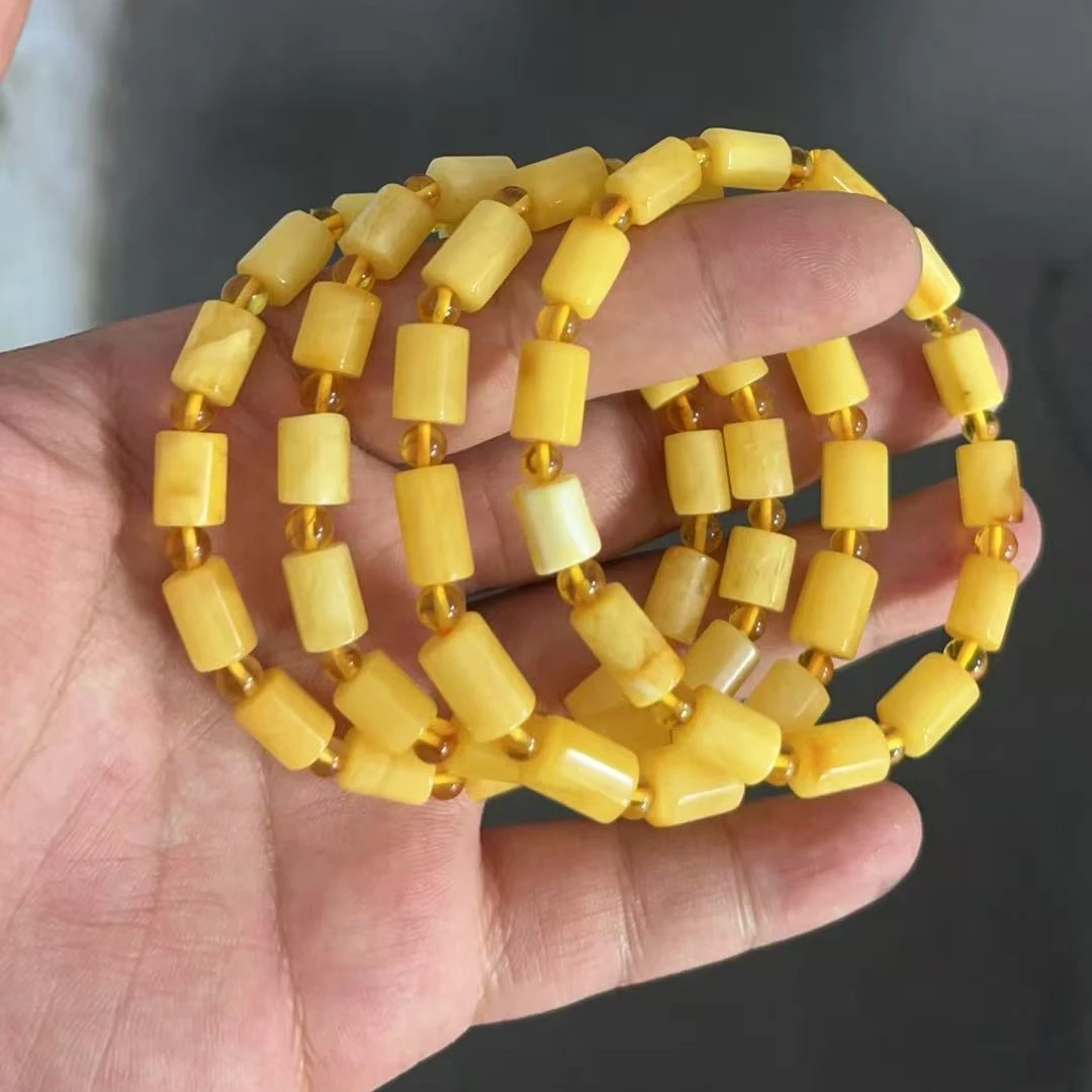 天然蜜蜡桶珠手串卡7左右多样性拍一发一