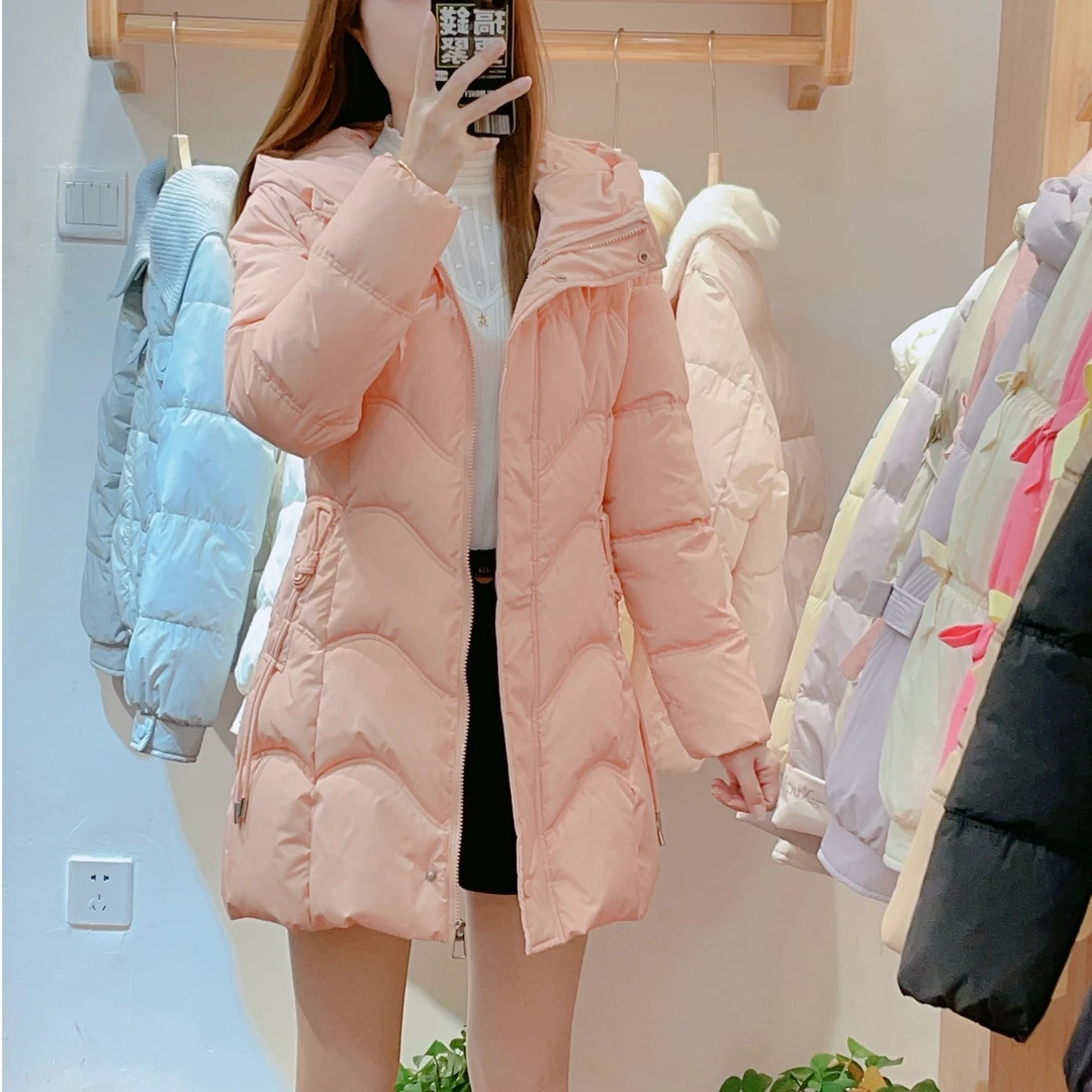 来米家 冬季新款防寒保暖显瘦减龄中长款棉服外套