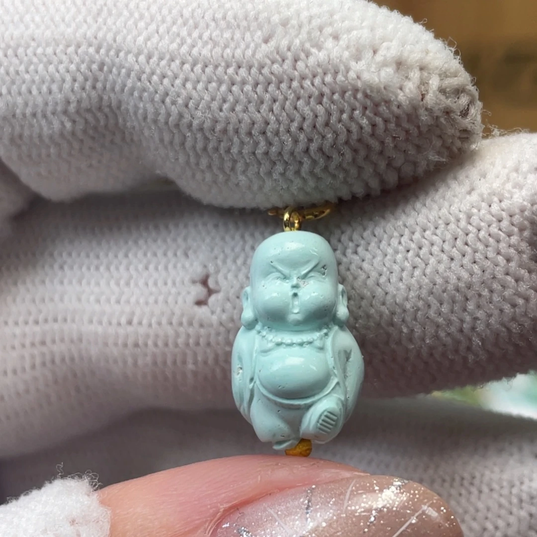 绿松石未镶嵌挂件