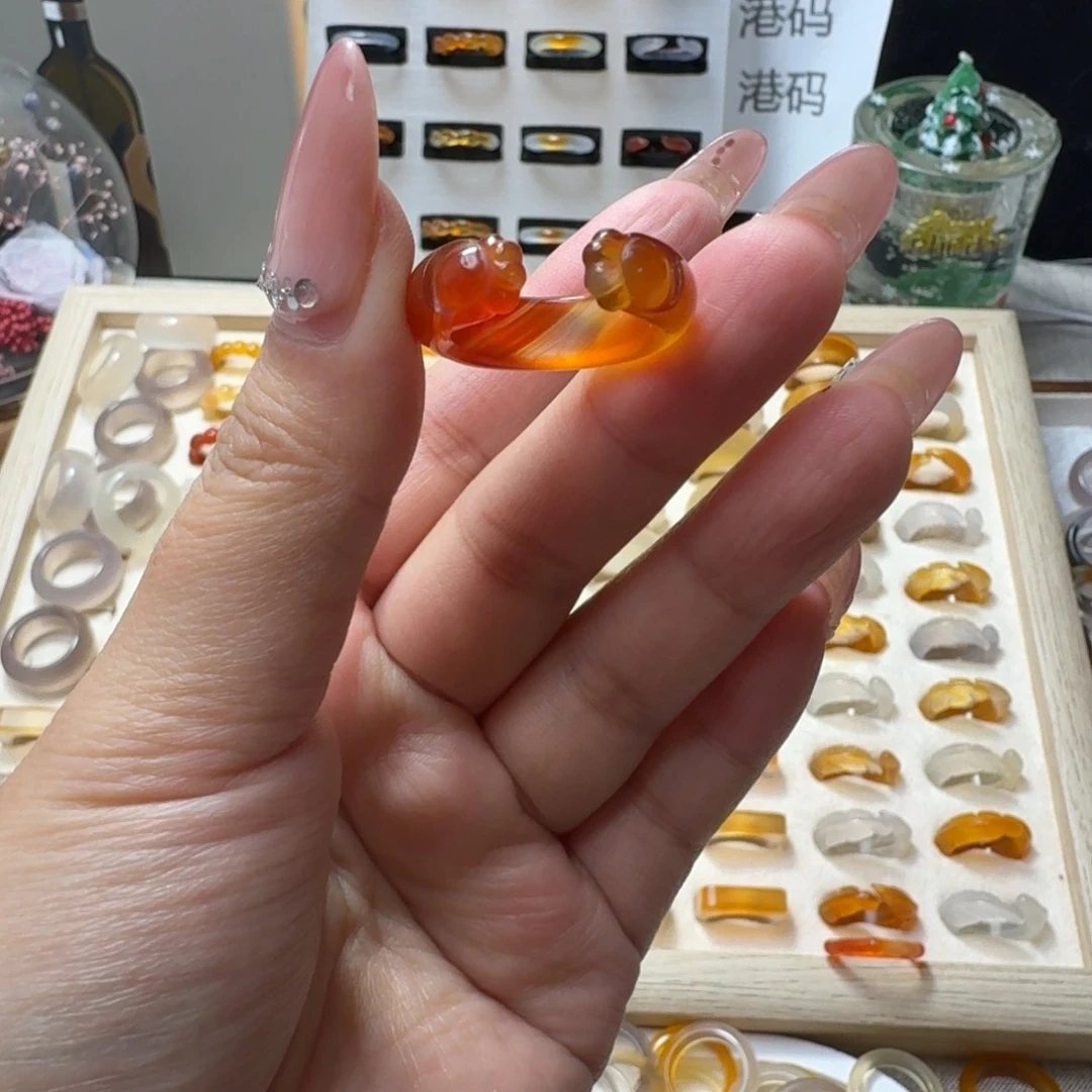 未镶嵌戒指玛瑙/玉髓666港15福利不退换