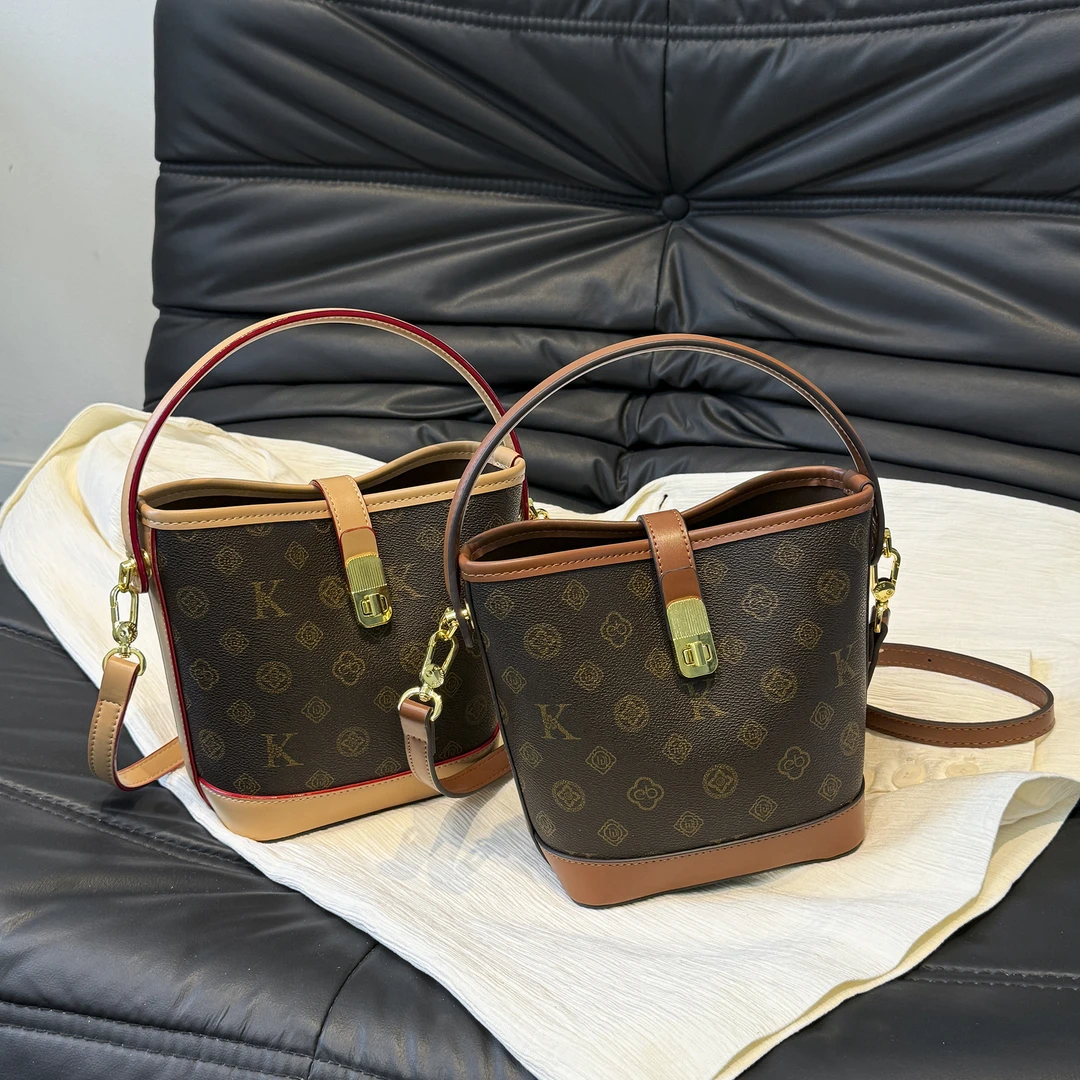 水桶包爆款春夏新品单肩斜挎手提轻奢潮流时尚流行经典女包109-5