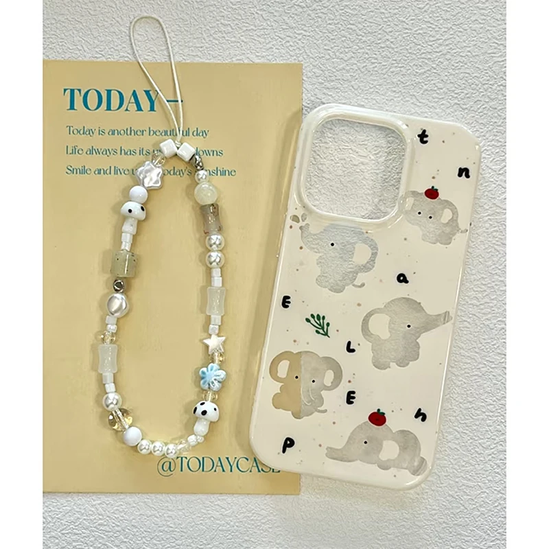 镂空可爱大象适用iPhone苹果16/15手机壳13链条华为vivo小米oppo