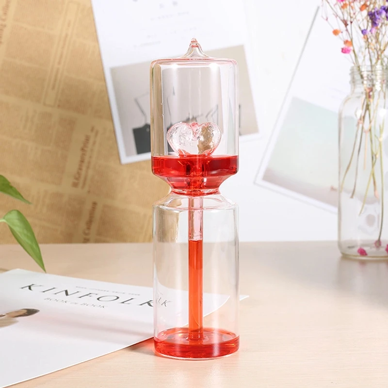 创意爱情温度计摆件玩具新奇特情人节朋友礼物可以沸腾的爱心摆件