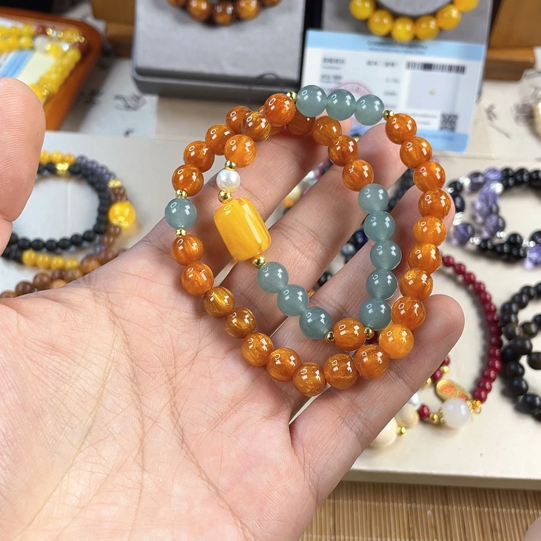 翡翠手饰银S925镀金镶嵌