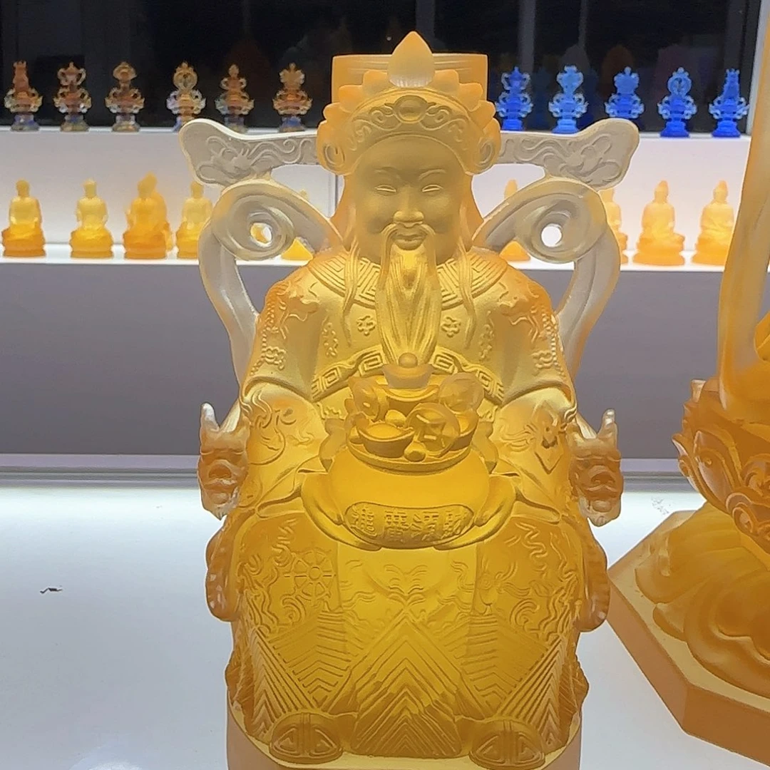 手工艺品琉璃财神中号