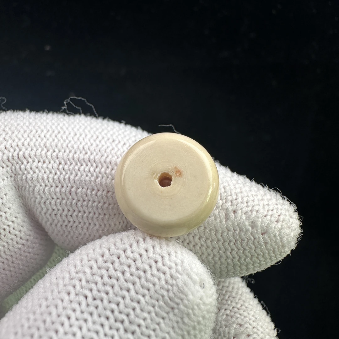 D5265天然猛犸牙微瑕扣子13*5mm支持鉴定 假一罚四