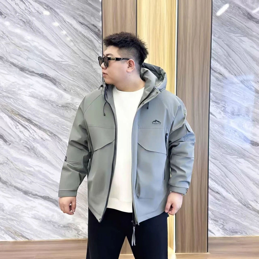 大码男装 冬季简约 百搭雪山 二棉 棉服YC888