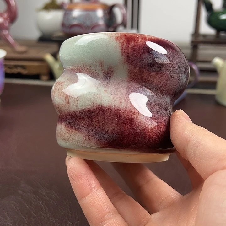 壶原矿钧瓷 手工杯