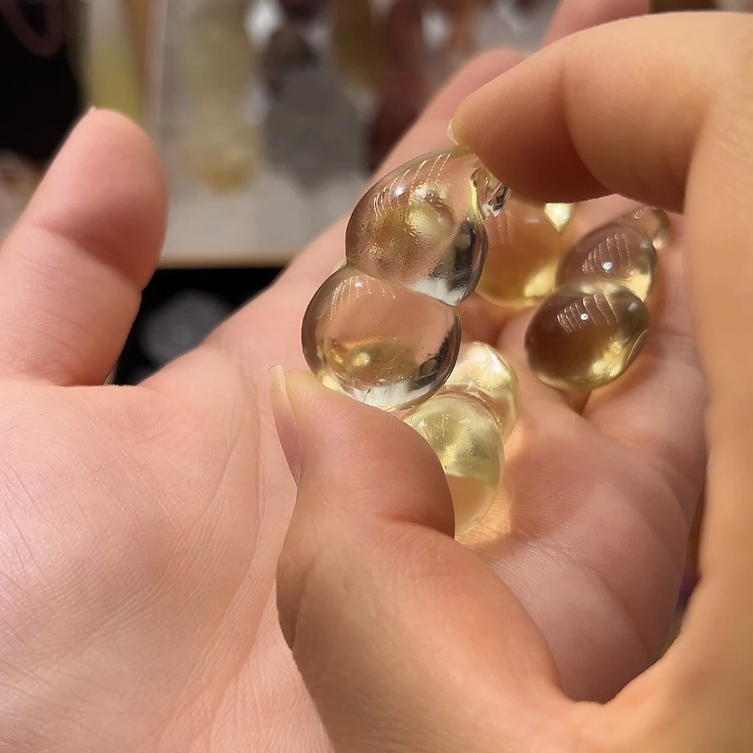 银S925镶嵌颈饰水晶?****?黄水葫芦90