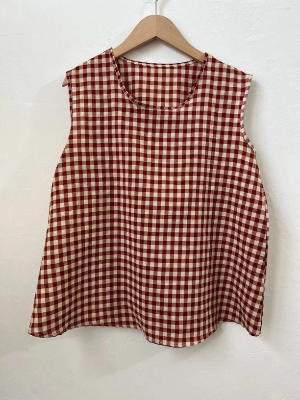 夏季新款女士黑白格子吊带背心宽松显瘦外穿无袖上衣