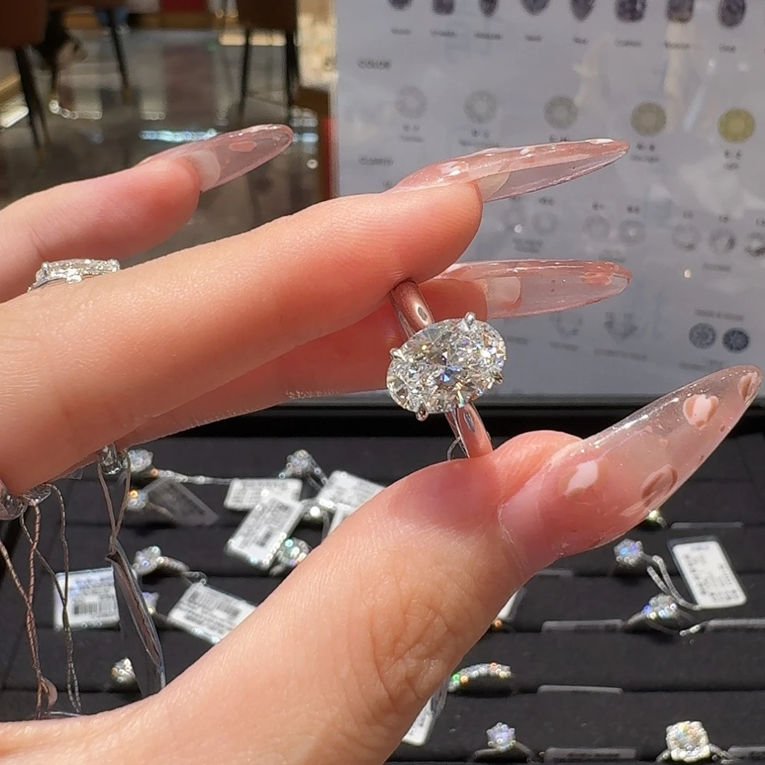 铂Pt950镶嵌实验室培育钻石