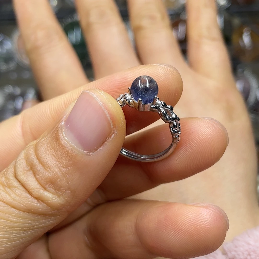 【闪购商品】水晶珠宝半成品银S925镶嵌戒指
