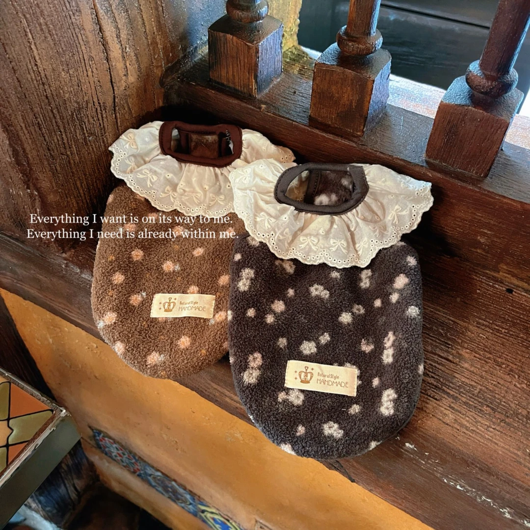 【JoyfulPets】宠物服饰秋冬美拉德日韩花边碎花
