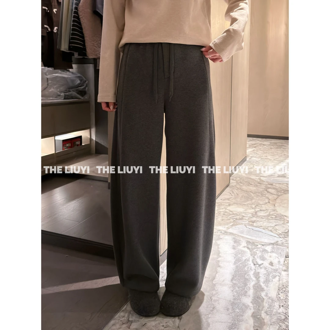 【LIUYI】镰刀卫裤~冬季加绒过冬显瘦弯刀休闲运动裤51030A2