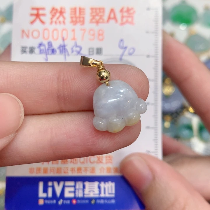 翡翠未镶嵌颈饰猫
